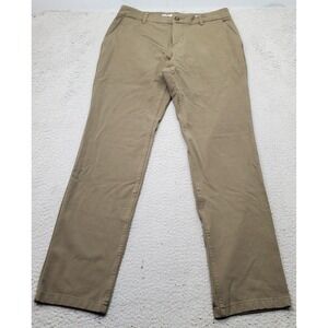 Mugsy Chino Pants Mens 32x32 Green Casual Flat Front Straight Leg Slash Pockets